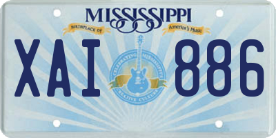 MS license plate XAI886