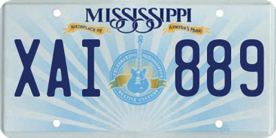 MS license plate XAI889