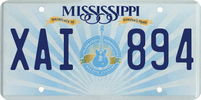 MS license plate XAI894