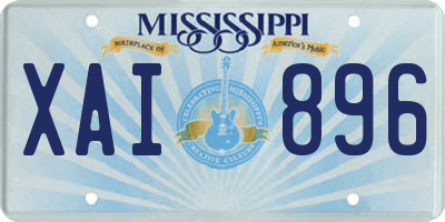 MS license plate XAI896