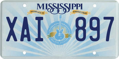 MS license plate XAI897