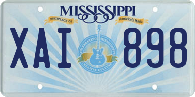 MS license plate XAI898