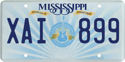 MS license plate XAI899
