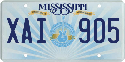 MS license plate XAI905