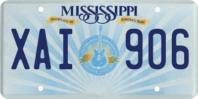 MS license plate XAI906