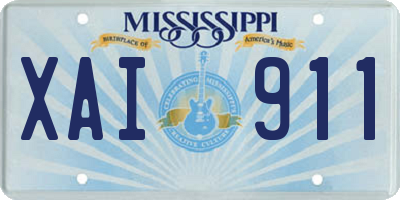 MS license plate XAI911