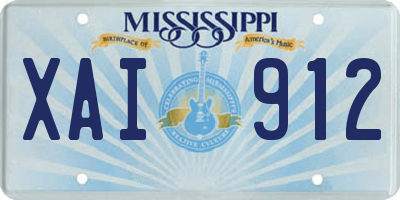 MS license plate XAI912
