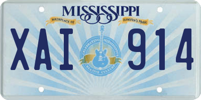 MS license plate XAI914
