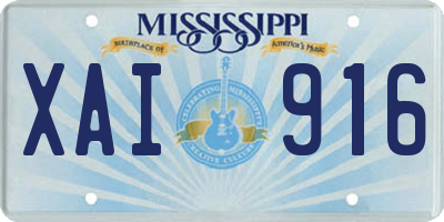 MS license plate XAI916