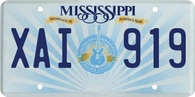 MS license plate XAI919