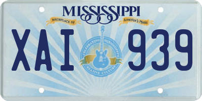 MS license plate XAI939