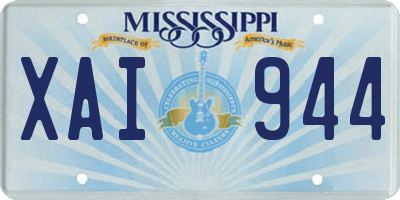 MS license plate XAI944