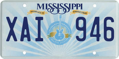 MS license plate XAI946
