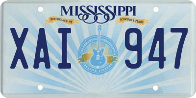 MS license plate XAI947