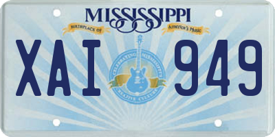 MS license plate XAI949