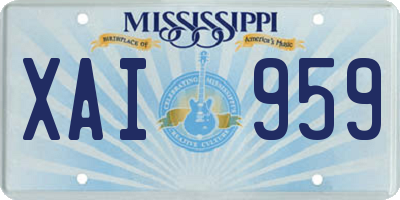 MS license plate XAI959