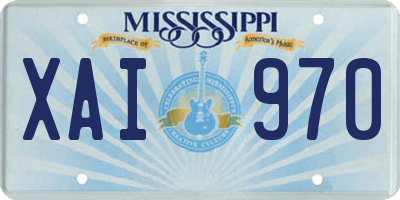 MS license plate XAI970