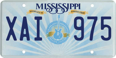 MS license plate XAI975