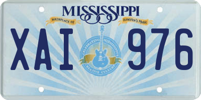 MS license plate XAI976