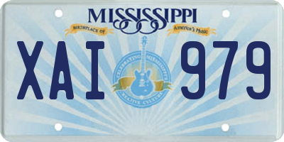 MS license plate XAI979