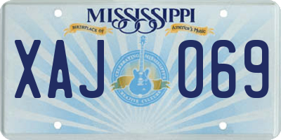 MS license plate XAJ069