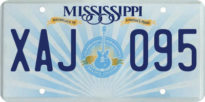 MS license plate XAJ095