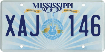 MS license plate XAJ146