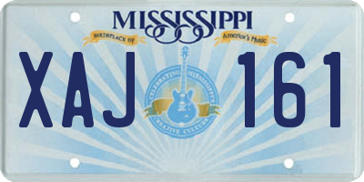 MS license plate XAJ161