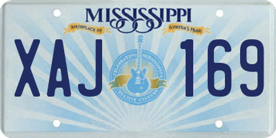 MS license plate XAJ169
