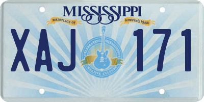 MS license plate XAJ171