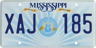 MS license plate XAJ185