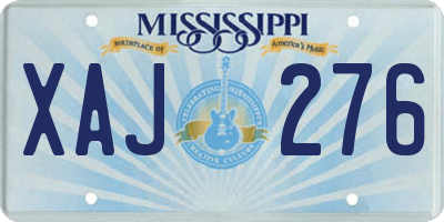 MS license plate XAJ276