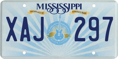 MS license plate XAJ297