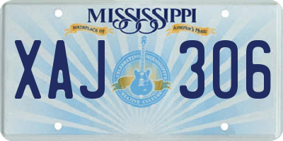 MS license plate XAJ306
