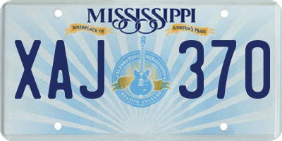 MS license plate XAJ370