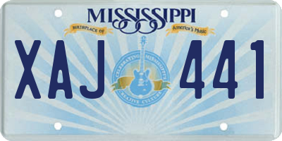 MS license plate XAJ441
