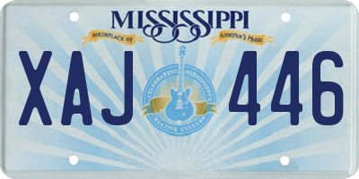 MS license plate XAJ446