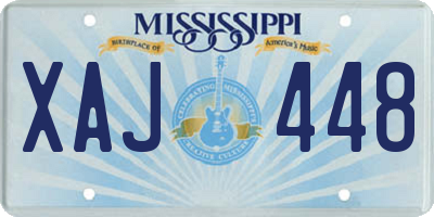 MS license plate XAJ448