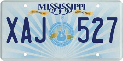 MS license plate XAJ527
