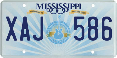 MS license plate XAJ586