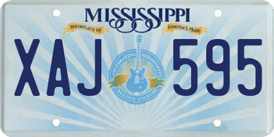 MS license plate XAJ595