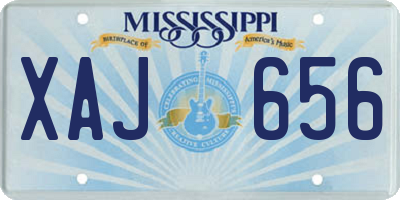 MS license plate XAJ656
