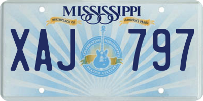 MS license plate XAJ797