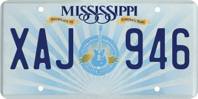 MS license plate XAJ946