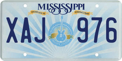 MS license plate XAJ976