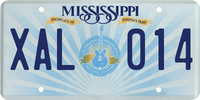 MS license plate XAL014