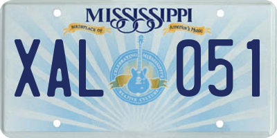 MS license plate XAL051
