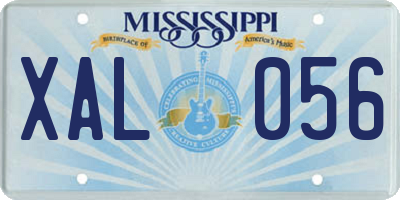MS license plate XAL056