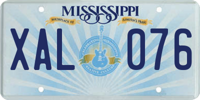 MS license plate XAL076