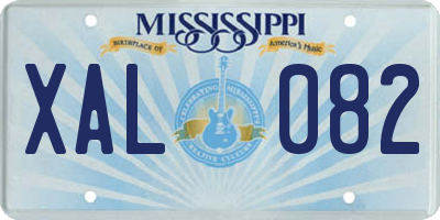 MS license plate XAL082